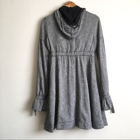 Free People Herringbone Linen Coat - Picture 2 of 8